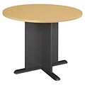 Bush Business Furniture 42 Inch Round Conference Table, Beech/Graphite Gray, Installed (TB14342AFA)
