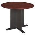 Bush Business Furniture 42 Inch Round Conference Table, Hansen Cherry/Graphite Gray, Installed (TB90442AFA)