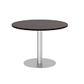 Bush Business Furniture 42W Round Conference Table with Metal Disc Base, Mocha Cherry