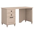 kathy ireland® Home by Bush Furniture Volcano Dusk 51W Desk with 3 Drawer Pedestal, Driftwood Dreams (ALA003DD)