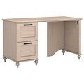kathy ireland® Home by Bush Furniture Volcano Dusk 51W Desk with 2 Drawer Pedestal, Driftwood Dreams (ALA004DD)