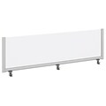 Bush Business Furniture 72W Desk Top Privacy Screen, Frosted Acrylic/Anodized Aluminum, Installed (PSP172FRFA)