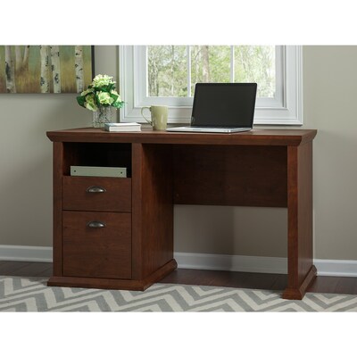 Bush Furniture Yorktown 50W Home Office Desk with Storage, Antique Cherry (WC40323-03)