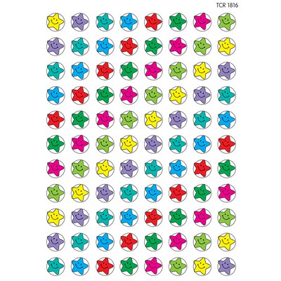 Teacher Created Resources Happy Stars Mini Stickers, Pack of 528 (TCR1816)