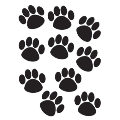 Teacher Created Resources 6 x 6 Black Paw Prints Accents, 30 Pack (TCR4277)