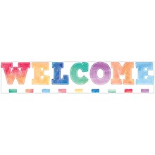 Teacher Created Resources® Watercolor Welcome Bulletin Board Display Set, 37 pieces (TCR8190)