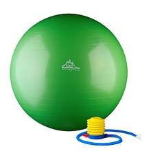 2000lbs Static Strength Exercise Stability Ball with Pump, 55cm, Green