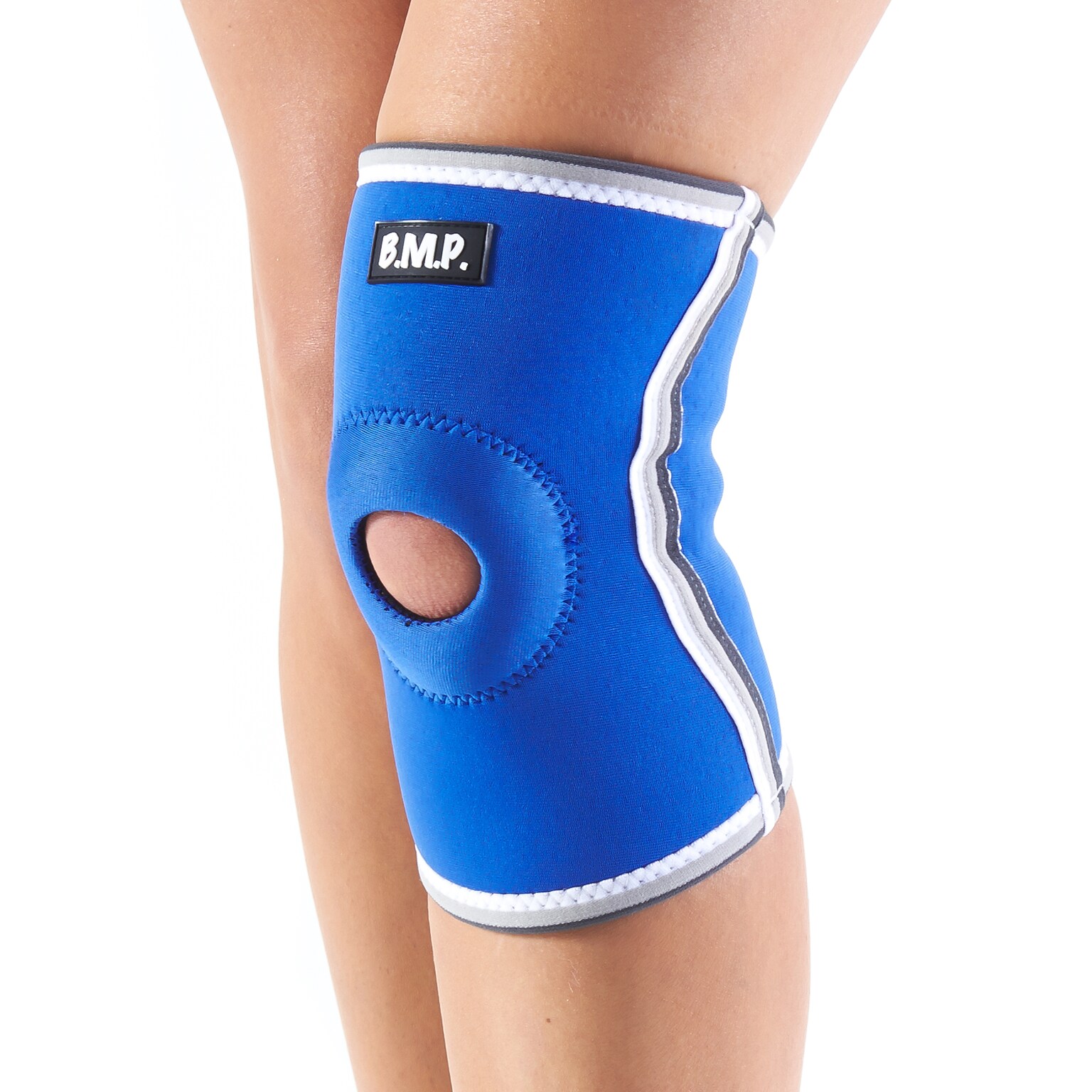 Black Mountain Products Neoprene Knee Brace-Knee Compression Sleeve, Blue, Medium