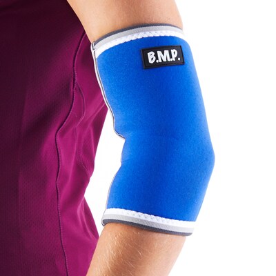 Black Mountain Products Extra Thick Warming Elbow Brace-Elbow Compression Sleeve, Blue, Large