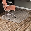 Deflect-O® EconoMat Chairmats for Bare Floors, 45x53 Overall, 25x12 Lip
