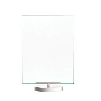 Deflecto® Superior Image® Sign Holder, 8.5" x 11", Silver/Clear with Green Edges (691590)