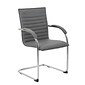 Boss Office Products Chrome Frame, Grey Vinyl Side Chair, 2 Pack (B9536GY2)