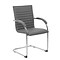 Boss Chrome Frame, Grey Vinyl Side Chair, 2 Pack (B9536GY2)