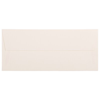 JAM Paper Strathmore #10 Business Envelope, 4 1/8 x 9 1/2, Natural White Wove, 25/Pack (34992)