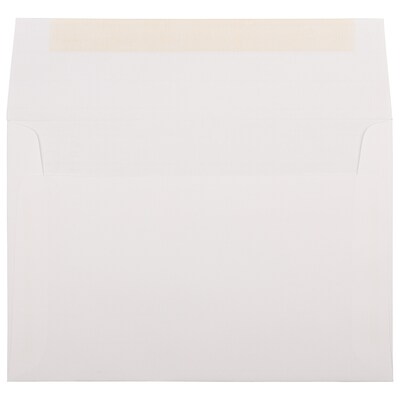 JAM Paper A8 Strathmore Invitation Envelopes, 5.5 x 8.125, Bright White Linen, 25/Pack (40934)