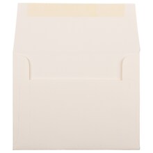 JAM Paper® A2 Strathmore Invitation Envelopes, 4.375 x 5.75, Natural White Pinstripe, 25/Pack (50170