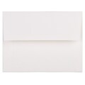 JAM Paper A2 Strathmore Invitation Envelopes, 4.375 x 5.75, Bright White Linen, 25/Pack (66670)