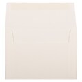 JAM Paper A6 Strathmore Invitation Envelopes, 4.75 x 6.5, Natural White Linen, 50/Pack (74083I)