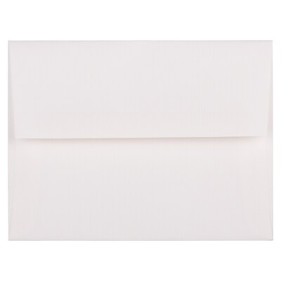 JAM Paper A2 Strathmore Invitation Envelopes, 4.375 x 5.75, Bright White Laid, Bulk 1000/Carton (991