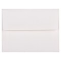 JAM Paper A2 Strathmore Invitation Envelopes, 4.375 x 5.75, Bright White Laid, Bulk 250/Box (99118H)