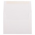 JAM Paper A2 Strathmore Invitation Envelopes, 4.375 x 5.75, Bright White Laid, Bulk 250/Box (99118H)