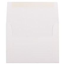 JAM Paper A2 Strathmore Invitation Envelopes, 4.375 x 5.75, Bright White Laid, Bulk 250/Box (99118H)