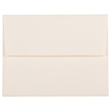 JAM Paper® A2 Strathmore Invitation Envelopes, 4.375 x 5.75, Natural White Linen, Bulk 1000/Carton (