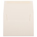 JAM Paper® A2 Strathmore Invitation Envelopes, 4.375 x 5.75, Natural White Linen, Bulk 1000/Carton (