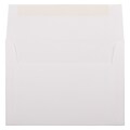 JAM Paper A7 Strathmore Invitation Envelopes, 5.25 x 7.25, Bright White Linen, Bulk 250/Box (191189H