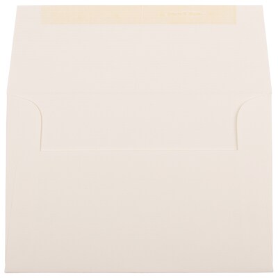 JAM Paper A8 Strathmore Invitation Envelopes, 5.5 x 8.125, Natural White Pinstripe, 50/Pack (191213I