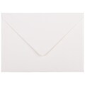 JAM Paper A7 Strathmore Invitation Envelopes with Euro Flap, 5.25 x 7.25, Bright White Laid, 25/Pack