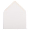 JAM Paper A7 Strathmore Invitation Envelopes with Euro Flap, 5.25 x 7.25, Bright White Laid, 25/Pack