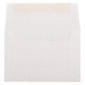 JAM Paper® 4Bar A1 Strathmore Invitation Envelopes, 3.625 x 5.125, Bright White Laid, 50/Pack (90091