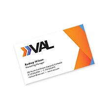 Custom Full Color Business Cards, 14 pt. Uncoated Stock, Flat Print, 1-Sided, 250/PK