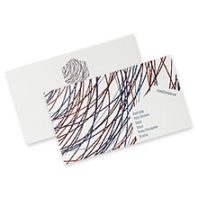 Custom Full Color Business Cards, CLASSIC CREST Solar White 110#, Raised Print, 2-Sided, 250/PK