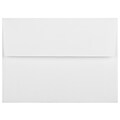 JAM Paper A6 Strathmore Invitation Envelopes, 4.75 x 6.5, Bright White Linen, 25/Pack (3137)