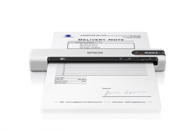 Epson DS-80W USB/Wireless Portable Document Scanner, White (B11B253202)