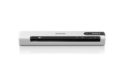 Epson DS-80W USB/Wireless Portable Document Scanner, White (B11B253202)