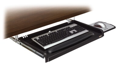 3M™ Under-Desk Keyboard Drawer, Three Height Settings, Gel Wrist Rest, Slide-out Mouse Platform, Pre