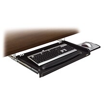 3M™ Under-Desk Keyboard Drawer, Three Height Settings, Gel Wrist Rest, Slide-out Mouse Platform, Pre