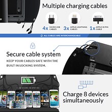 ChargeTech USB Charging Station for Most Smartphones, Black (CT-300061)