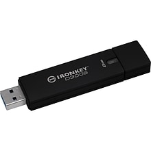 Kingston IronKey 8GB USB 3.1 Type A Flash Drive, Anthracite  (IKD300S/8GB)
