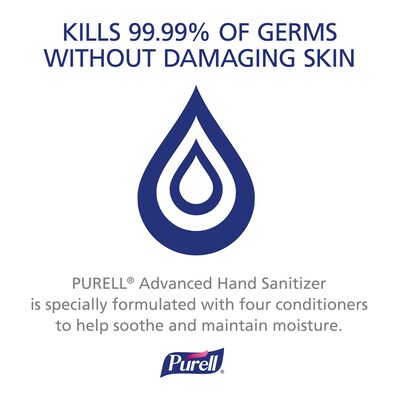 PURELL® Advanced Refreshing 12 oz. Gel Hand Sanitizer, Clean Scent, 12/Carton (3659-12)