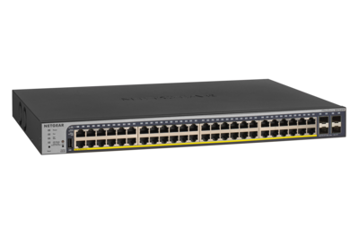NETGEAR 52-Port Gigabit Ethernet Smart PoE Switch (GS752TP) with 48 x PoE+ @ 380W, 4 x 1G SFP