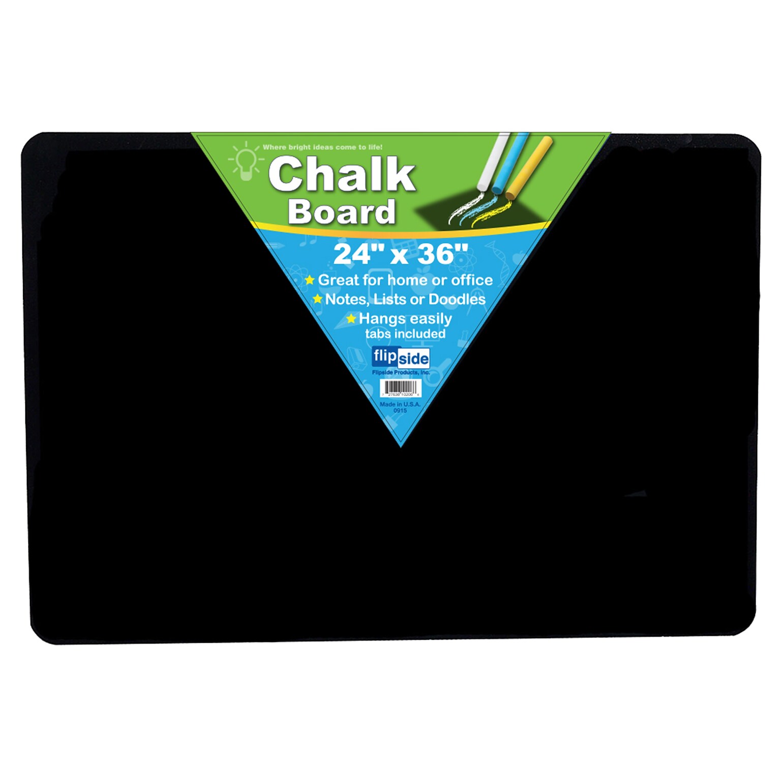 Flipside Chalk Board, 24 x 36, Black (FLP10206)
