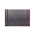 Dacasso Synthetic Suede Desk Pad with Side Rail, 17.25 x 25.5, Black (P8002)