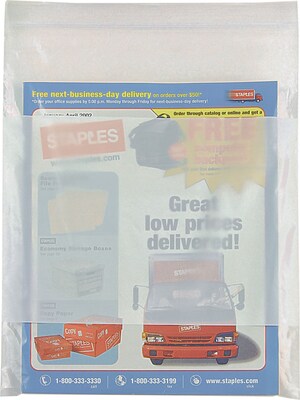 9 x 12 Reclosable Poly Bags, 2 Mil, Clear, 1000/Pack (3975A)
