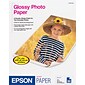 Epson Glossy Photo Paper, 8.5" x 11", 20 Sheets/Pack (S041141)