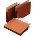 Pendaflex 100% Recycled Reinforced File Pocket, 5 1/4 Expansion, Letter Size, Redrope (E1534G)