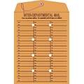 10 x 13 Brown Kraft Button-and-String Inter-Departmental Envelopes, 100/Box